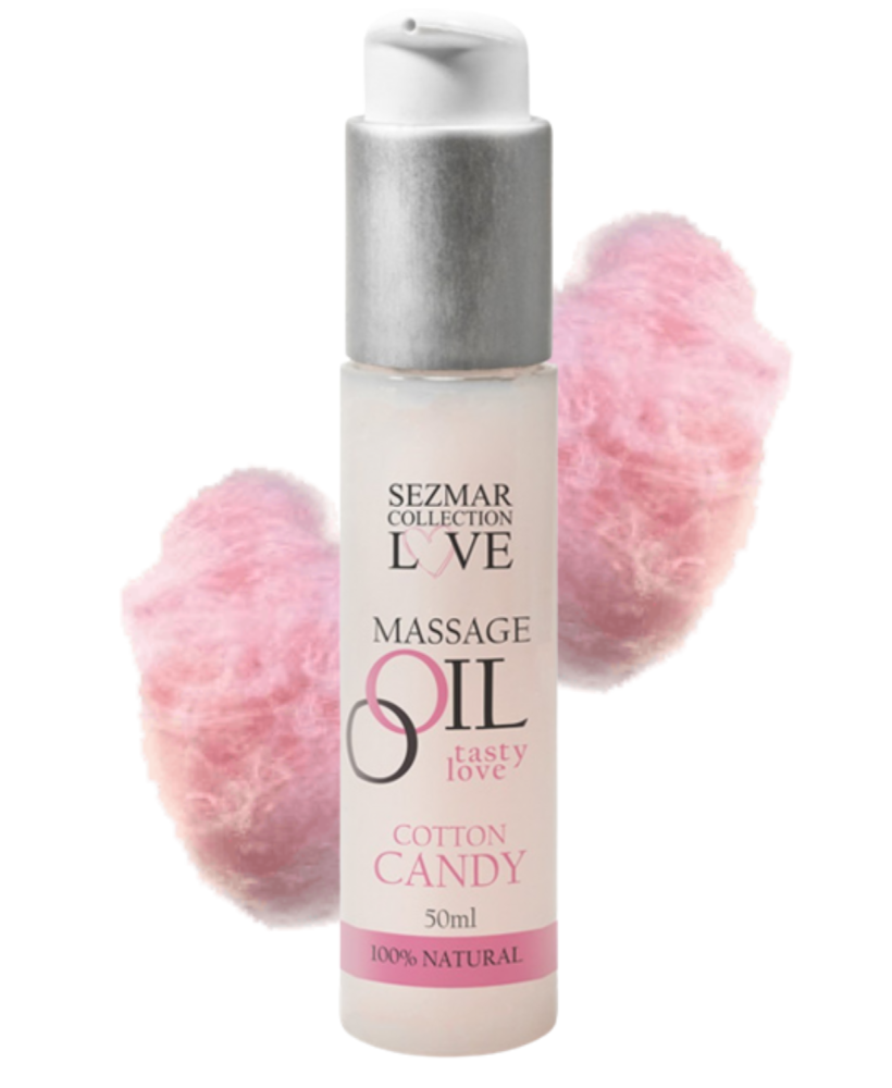 Huile de massage comestible Barbe à papa 50ml 